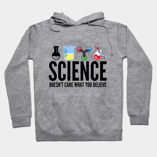 Science Doesn't Care Meme Beaker Atheist Hoodie by Mellowdellow